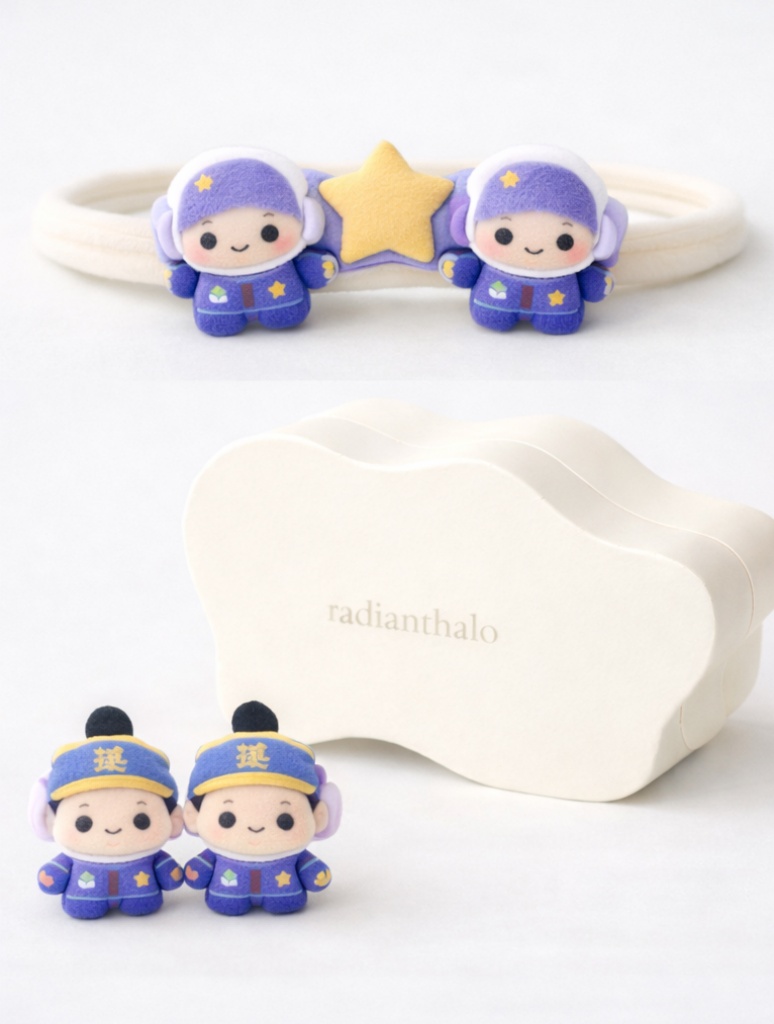 Purple Astronaut Star Baby Headband