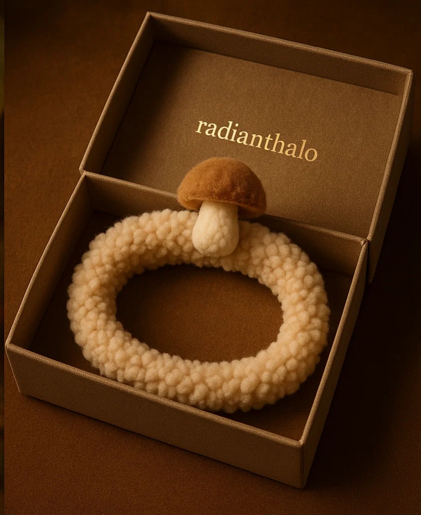 Organic Baby Headbands with Mushroom Design for Natural Baby Fashion