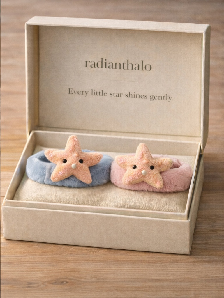 Twin Starfish Removable Baby Headbands – Summer Beach Newborn Twin Photo Props