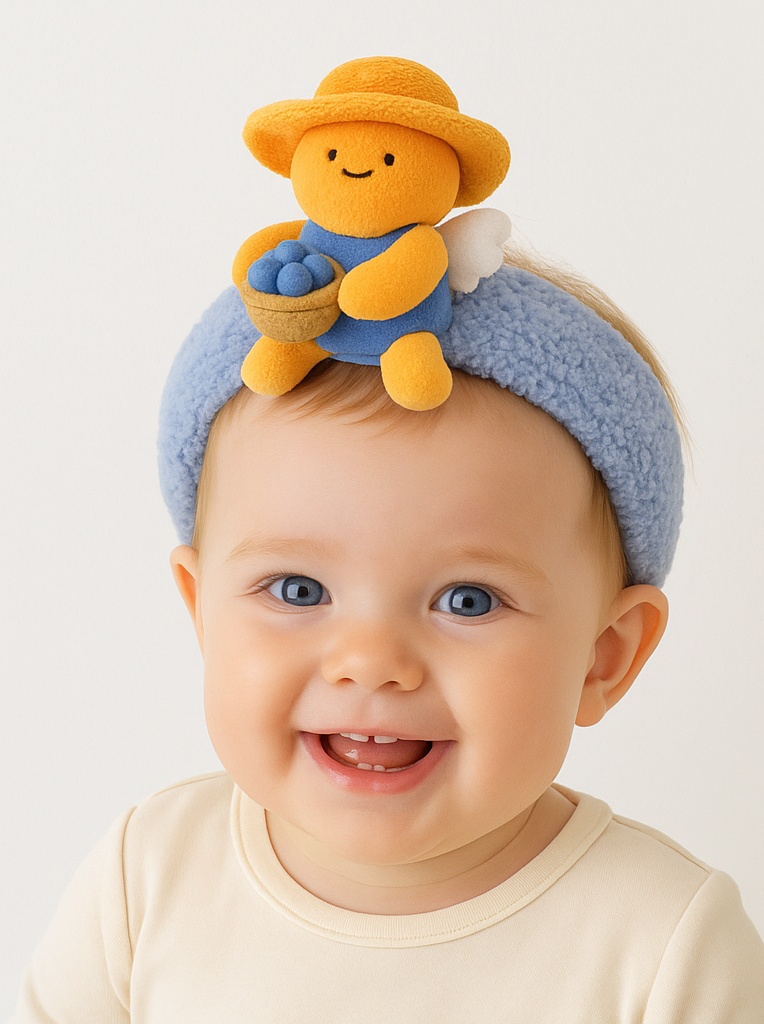 Cute & Colorful Removable Plush Toy Headband - Fun and Playful