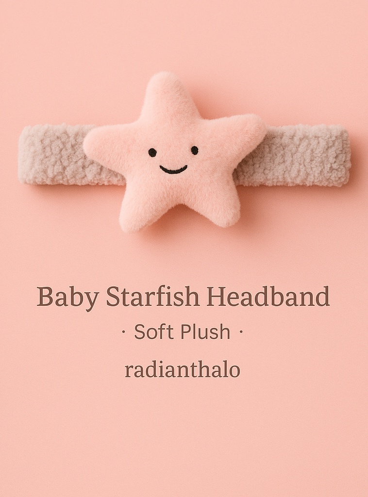 Baby Starfish Removable Plush Toy Headband - Soft Plush