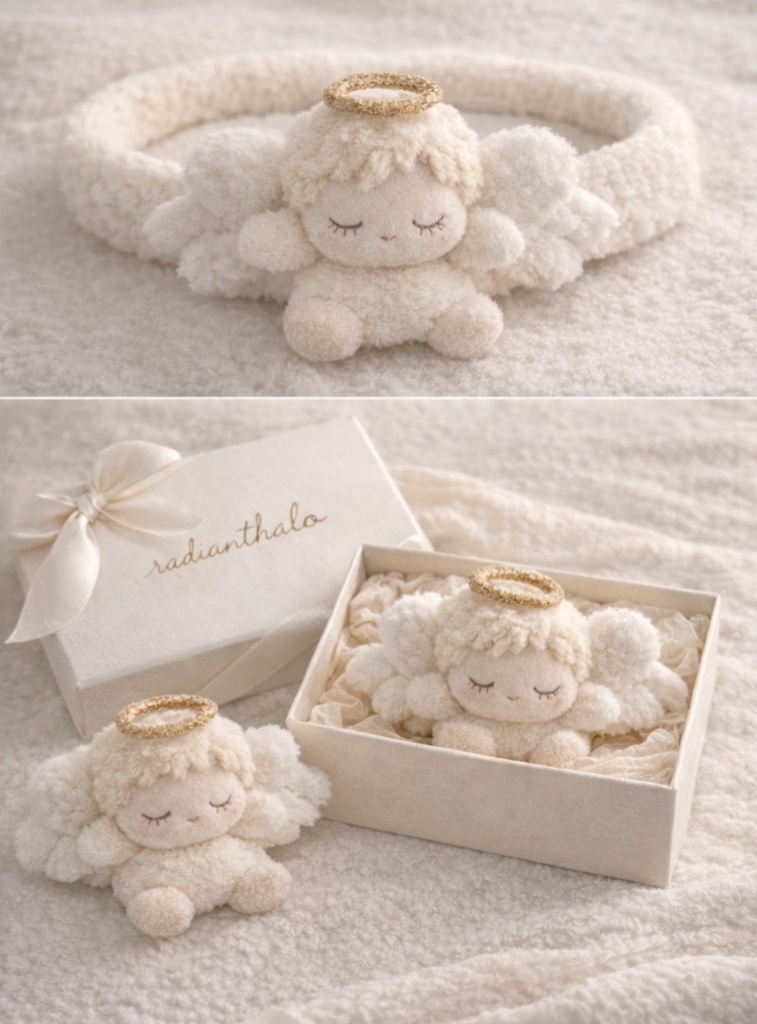 Elegant Twin Angel Baby Headbands for Precious Twin Photos