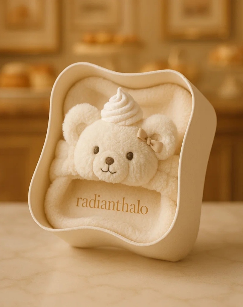 Bear Baby Headband with Ice Cream – Soft and Adorable for Your Baby