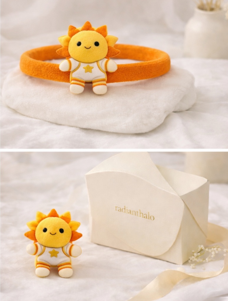 Sun Baby Headband and Plush Toy Set