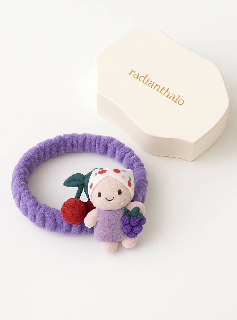 Diadema para bebé con juguete extraíble de peluche suave