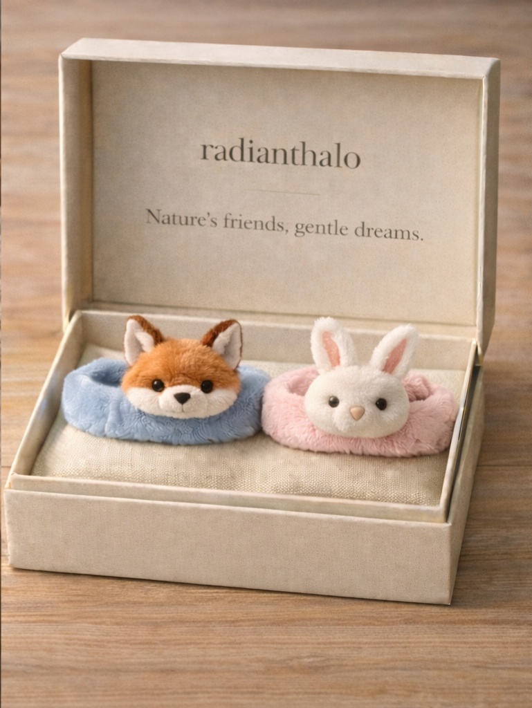 Twin Fox Removable Baby Headbands – Soft Newborn Photo Props Set