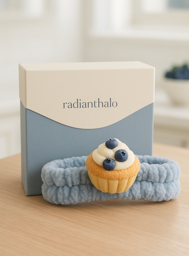 Sweet Cupcake Baby Headband with Blueberry Topping – Ideal for Photo Sessions