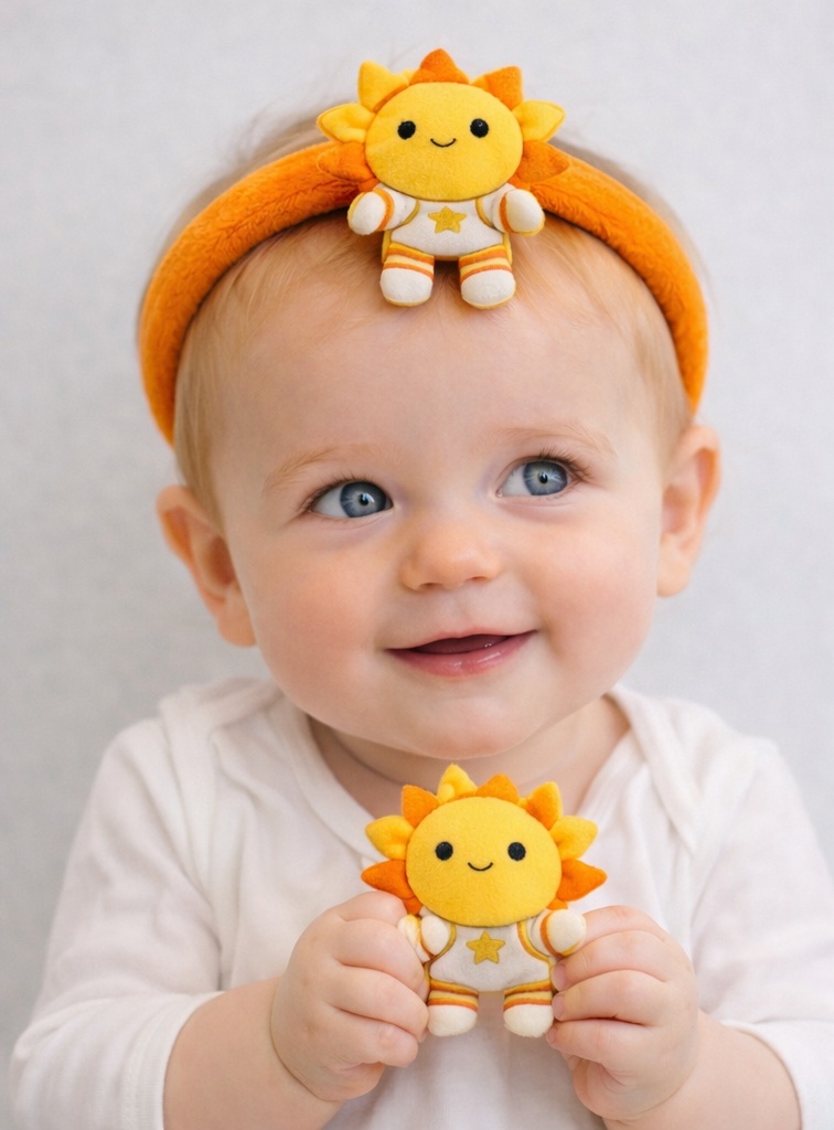 Sun Baby Headband and Plush Toy Set