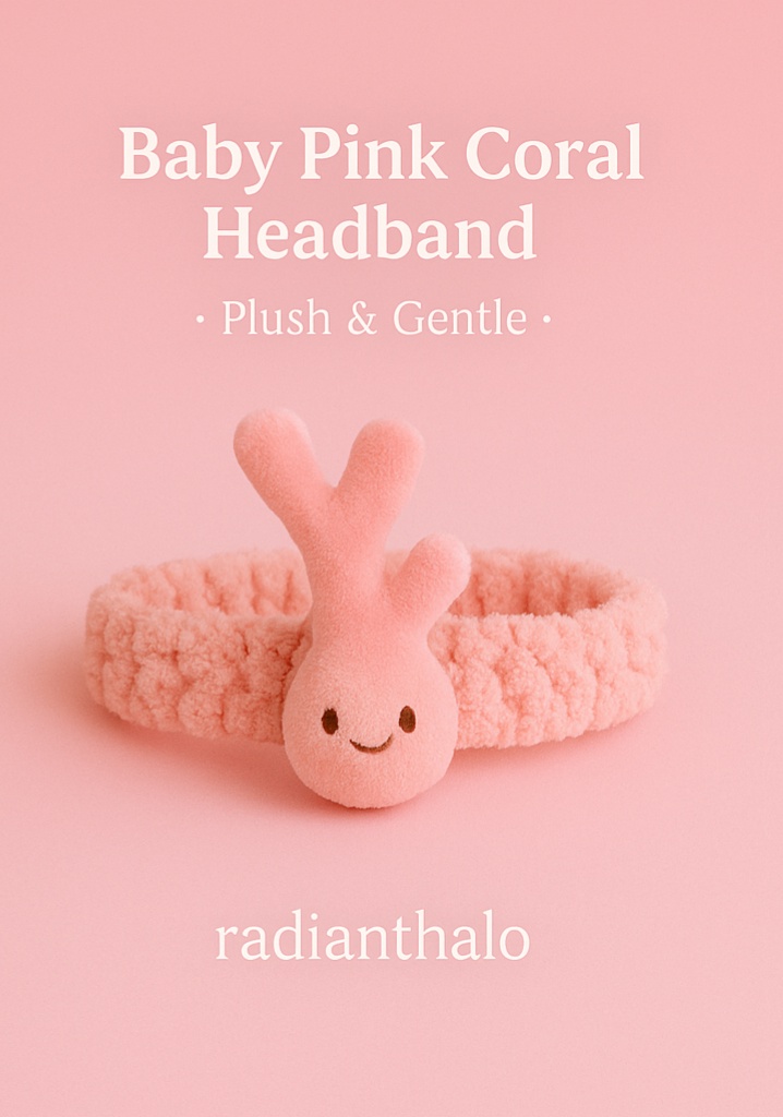 Diadema Bebé Pink Clam - Suave y Dulce