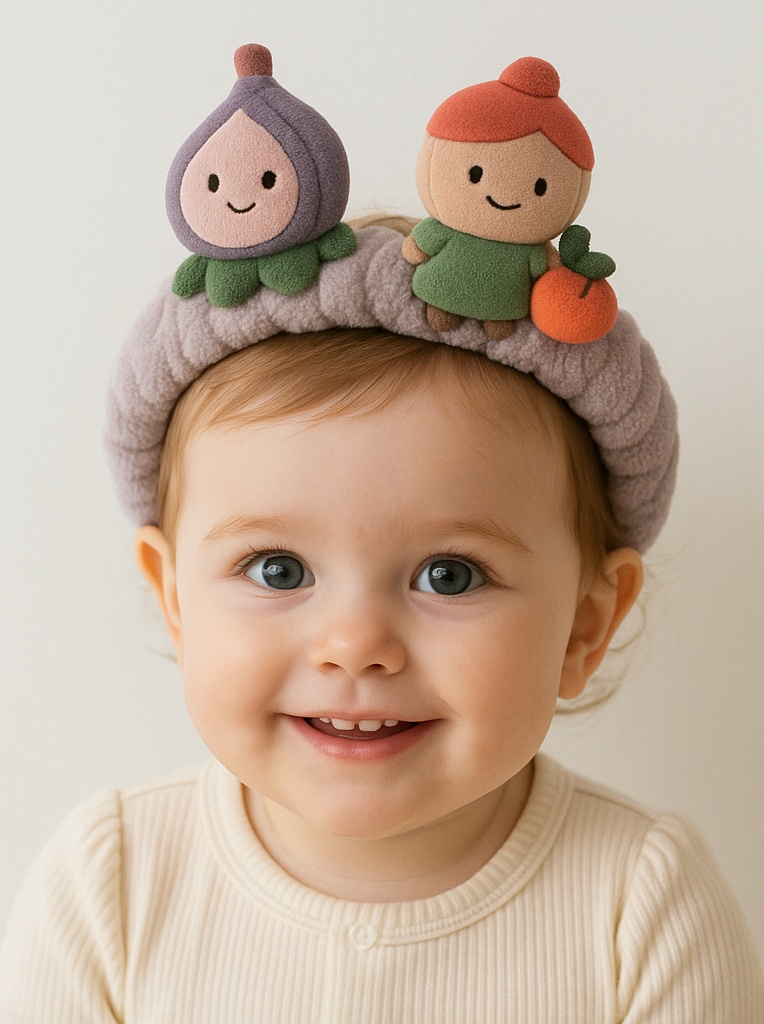 Stylish & Soft Removable Plush Toy Headband - Ideal for Little Fashionistas