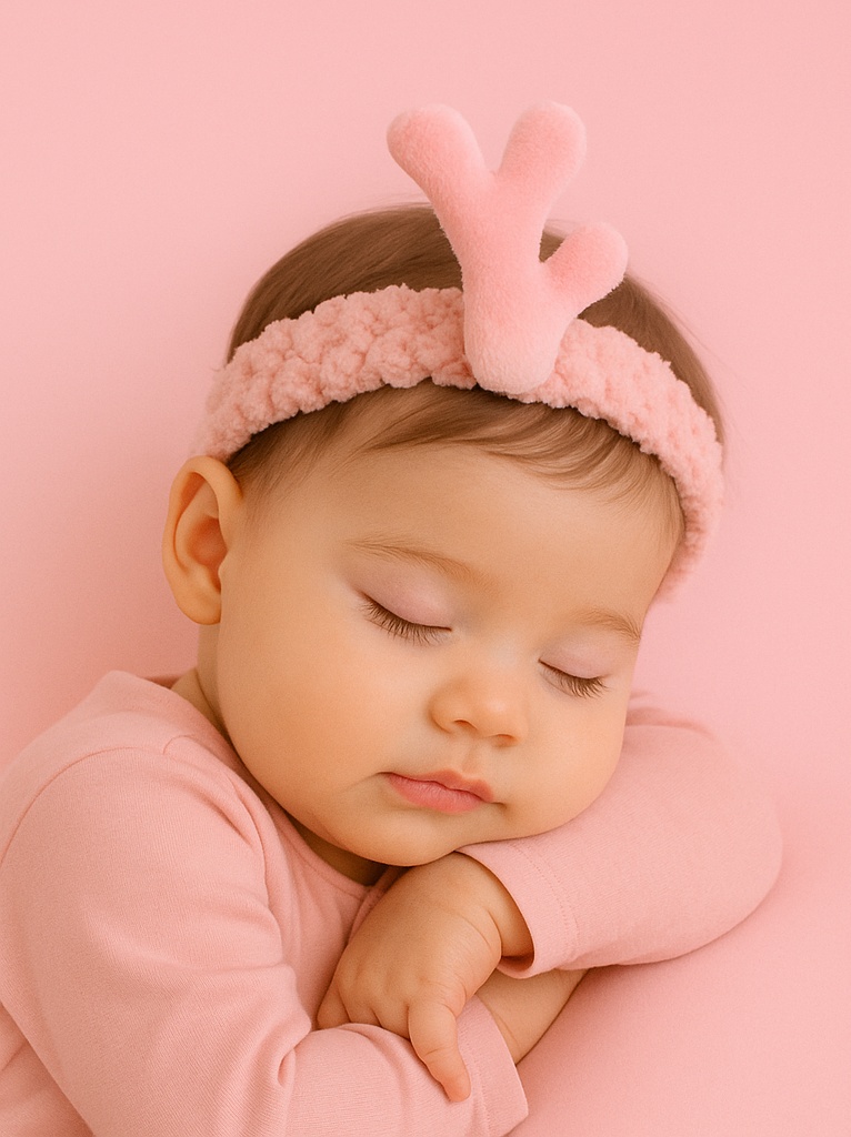 Diadema Bebé Pink Clam - Suave y Dulce
