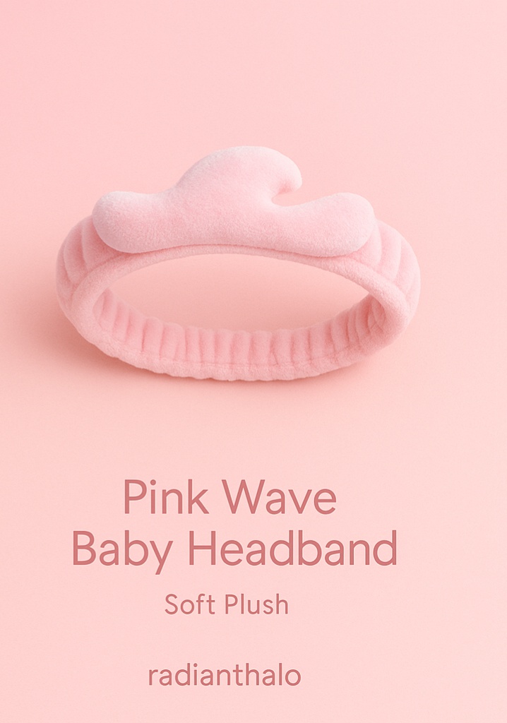 Faixa de cabelo corais rosa bebê - Plush & Gentil