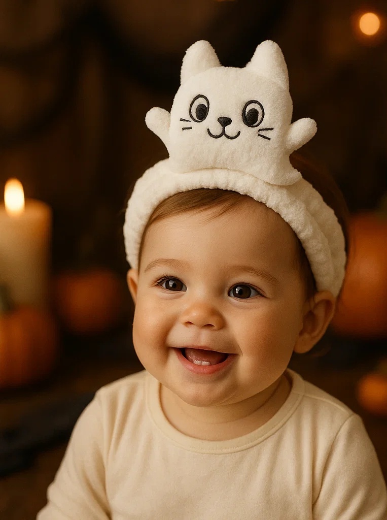 Bentițe drăguțe pentru bebeluși cu jucării de pluș de Halloween – perfecte pentru fotografii cu bebeluși B端 – Clienții B端 vor iubi acest produs!