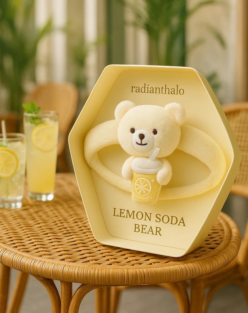 Charming Lemon Bear Headband with Soft, Stretchy Design – Perfect for Little Ones!