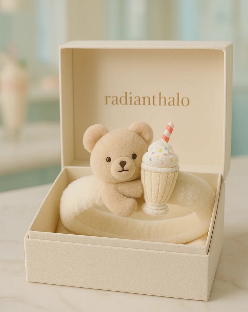 Ice Cream Bear Headband – Soft and Sweet Baby Accessory for Every Occasion!