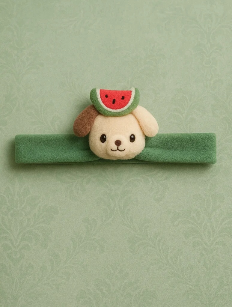 Watermelon Dog-Themed Baby Headband