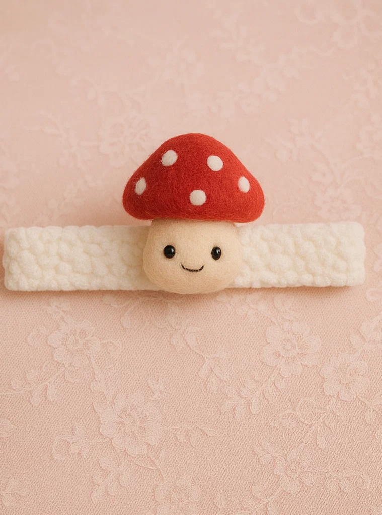 Star Kirby beebimüts seente disainiga ja must kleit