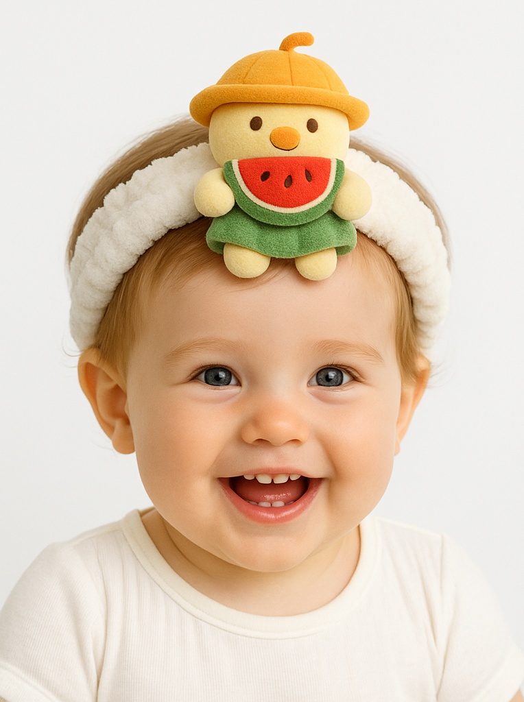 Bright & Fun Removable Plush Toy Headband - Playful Designs for Babies