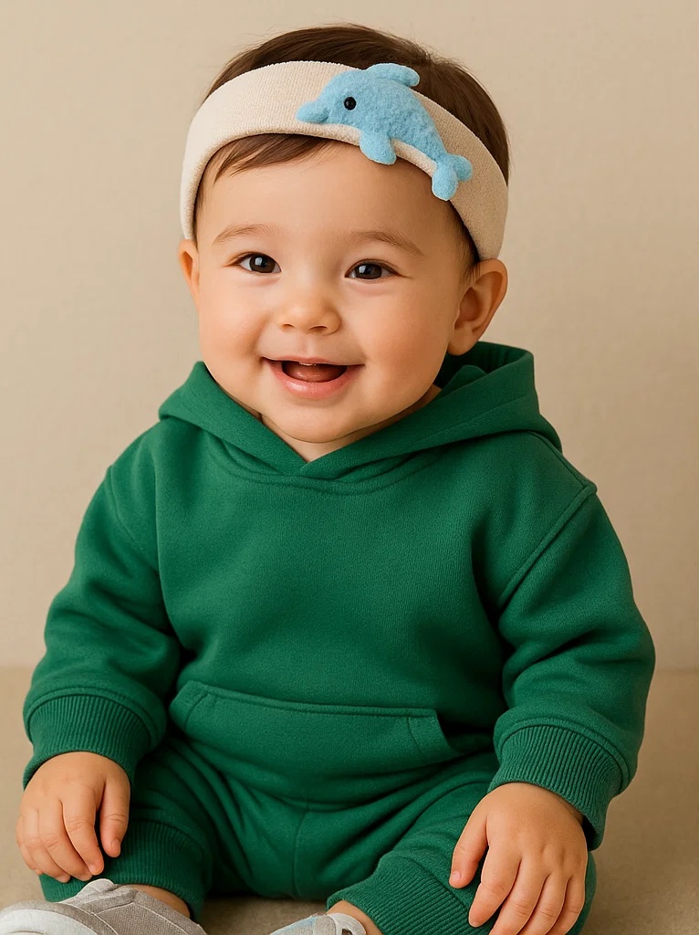 Plush Dolphin Doll Baby Headband – Soft Toy Style for Infants