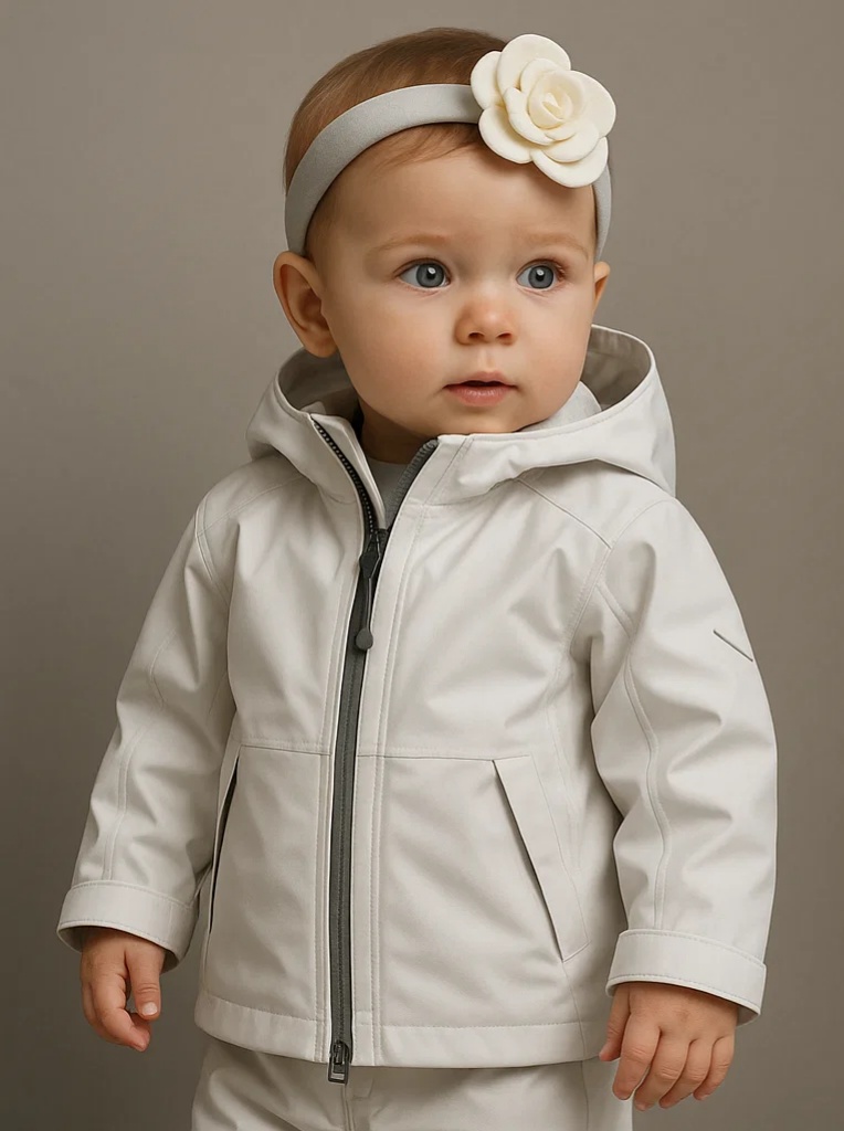 Cream Blossom Baby Headband – Elegant and Comfortable for Infant Photography