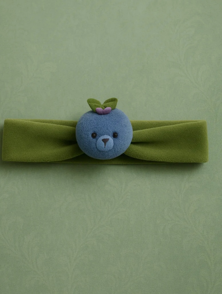 Baby Headband with Blueberry Character