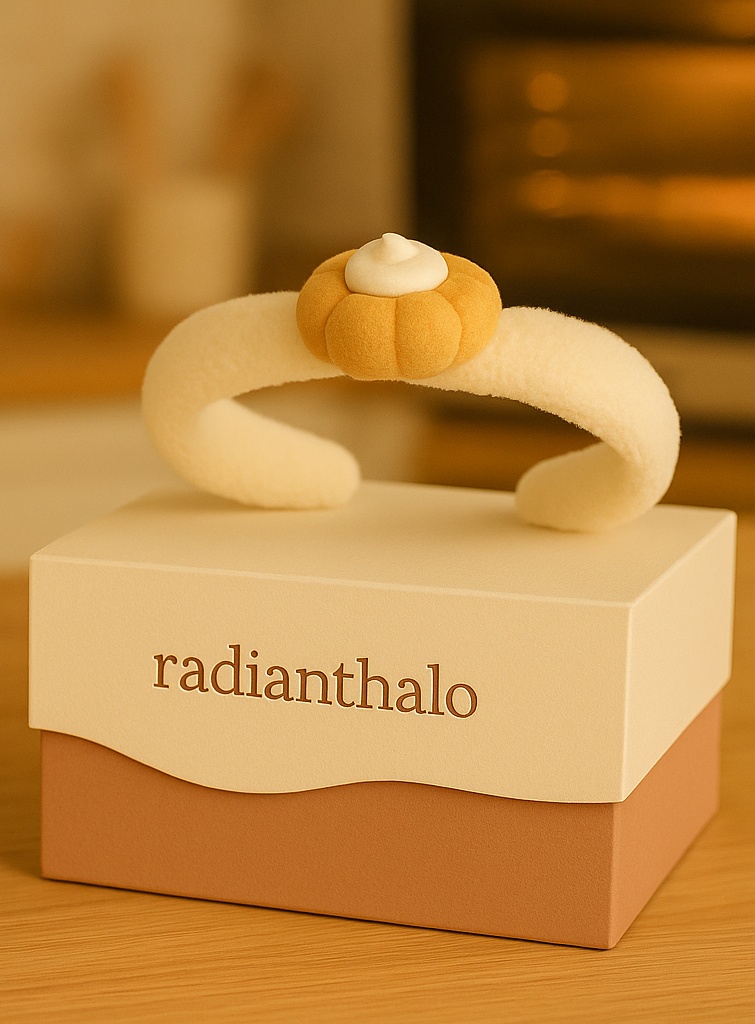 Pumpkin Design Soft Baby Headband for Fall Photos