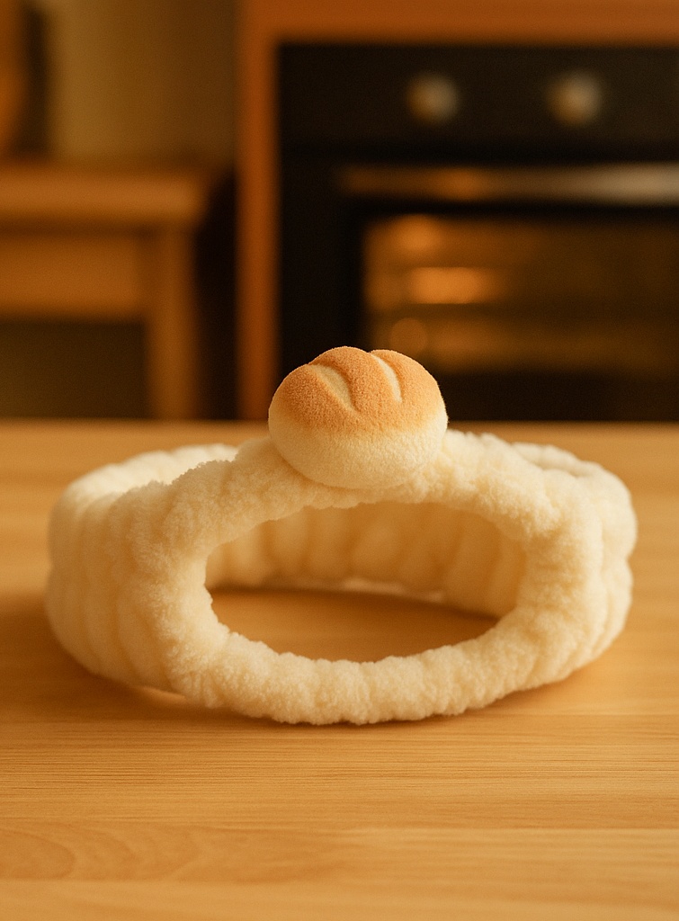 Cute Bread Roll Baby Headband for Newborn Photos