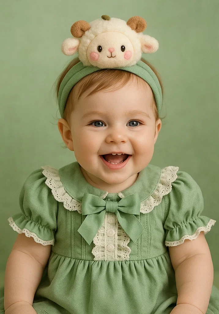 Baby Headband with Sheep Character