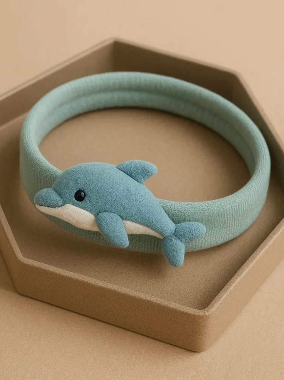 Infant Dolphin Toy Headband – Cute Ocean Friend on Forehead