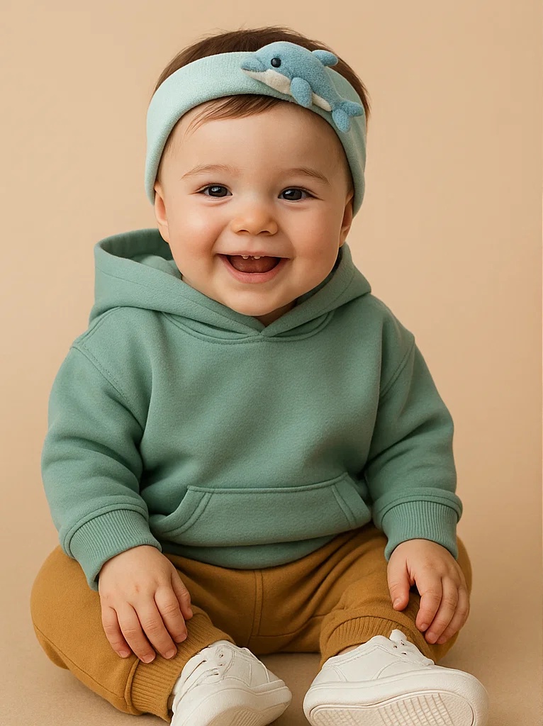 Infant Dolphin Toy Headband – Cute Ocean Friend on Forehead