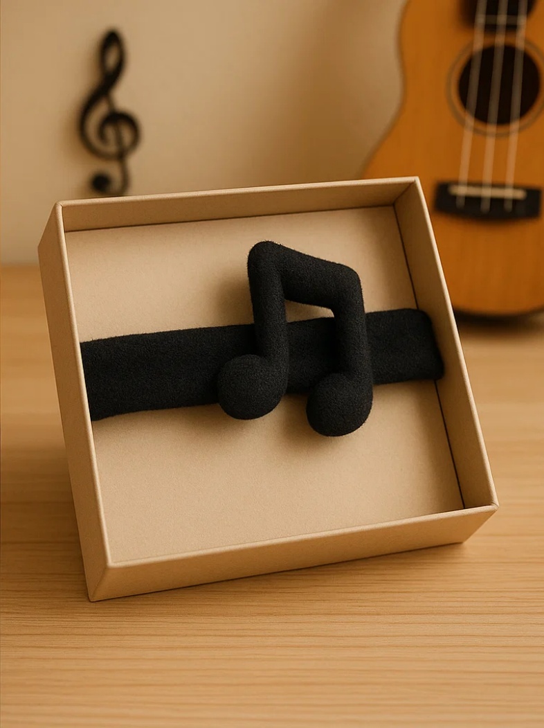 Faixas de cabeça fofas para bebês com motivos musicais
