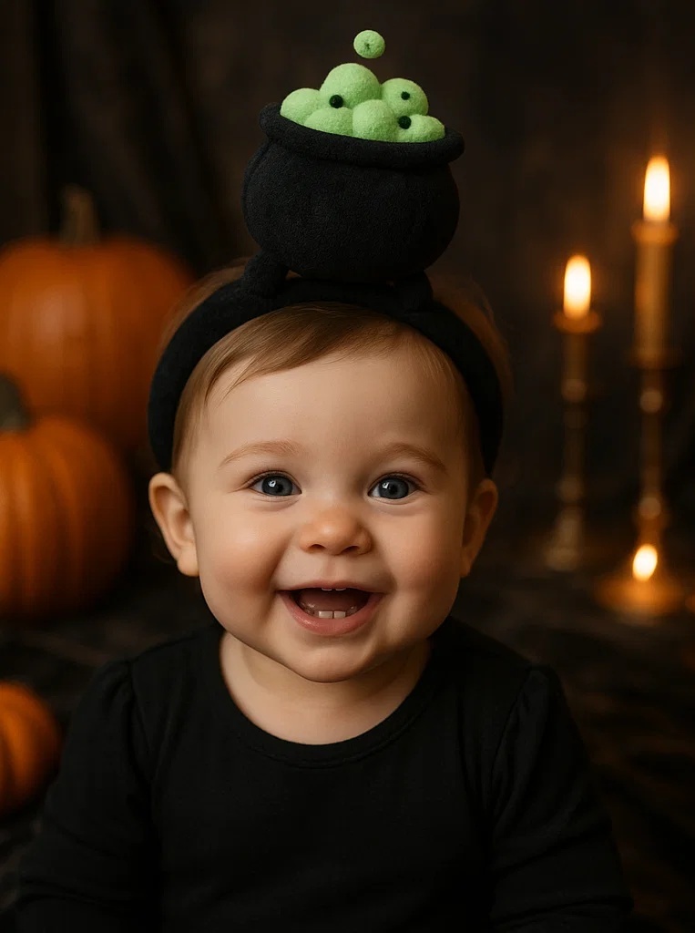 Niedliche Halloween-Baby-Stirnbänder mit Plüschspielzeugen – ideal für Babyfotos B端 – B端 Kunden werden es lieben!