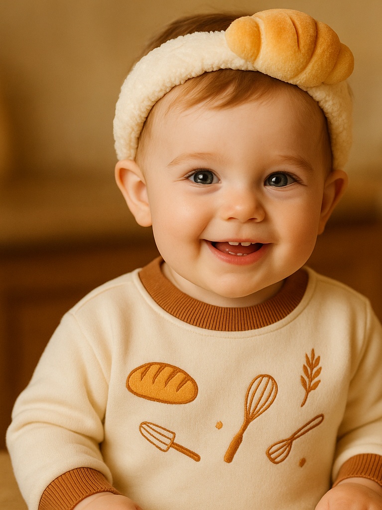 Tart-Inspired Baby Headband with Soft Fabric for Comfort