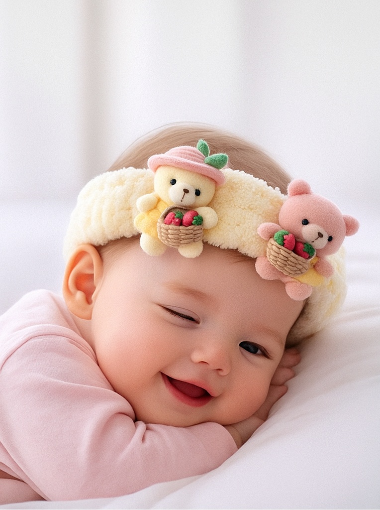 Soft Plush Baby Headband – Bright & Colorful Design