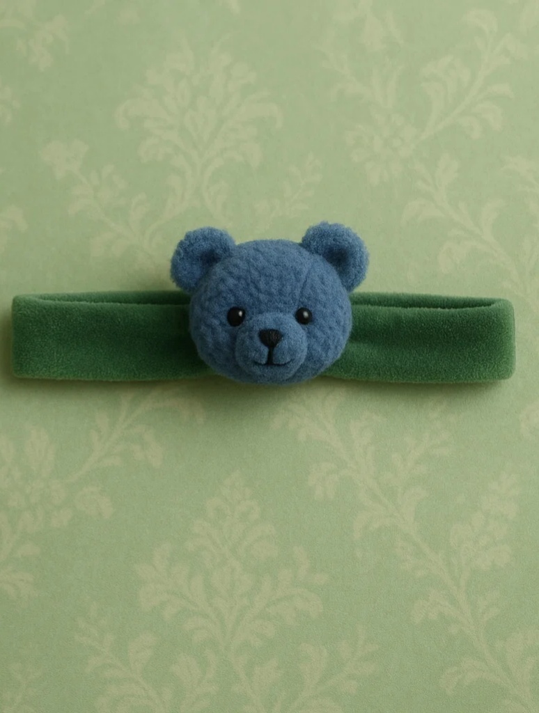Baby Headband with Blue Bear Character