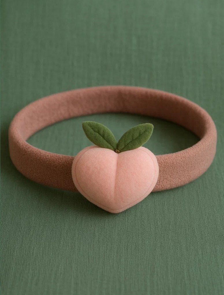Peach-Themed Baby Headband