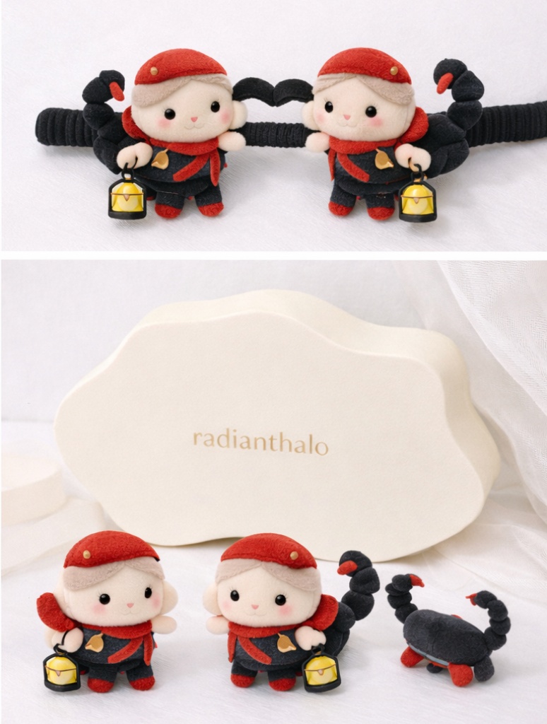 Lantern Twins Baby Headband with Scorpion Tails