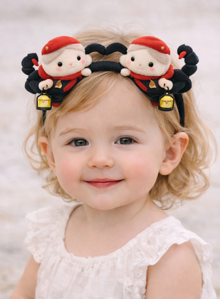 Lantern Twins Baby Headband with Scorpion Tails