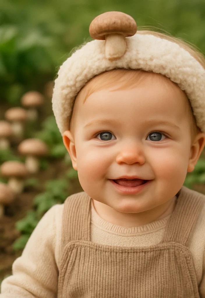 Comfortable and Stylish Baby Headbands with Removable Mushroom for Easy Customization