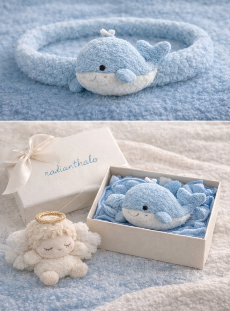 Dolphin Twin Baby Headbands for Ocean-Themed Twin Photos