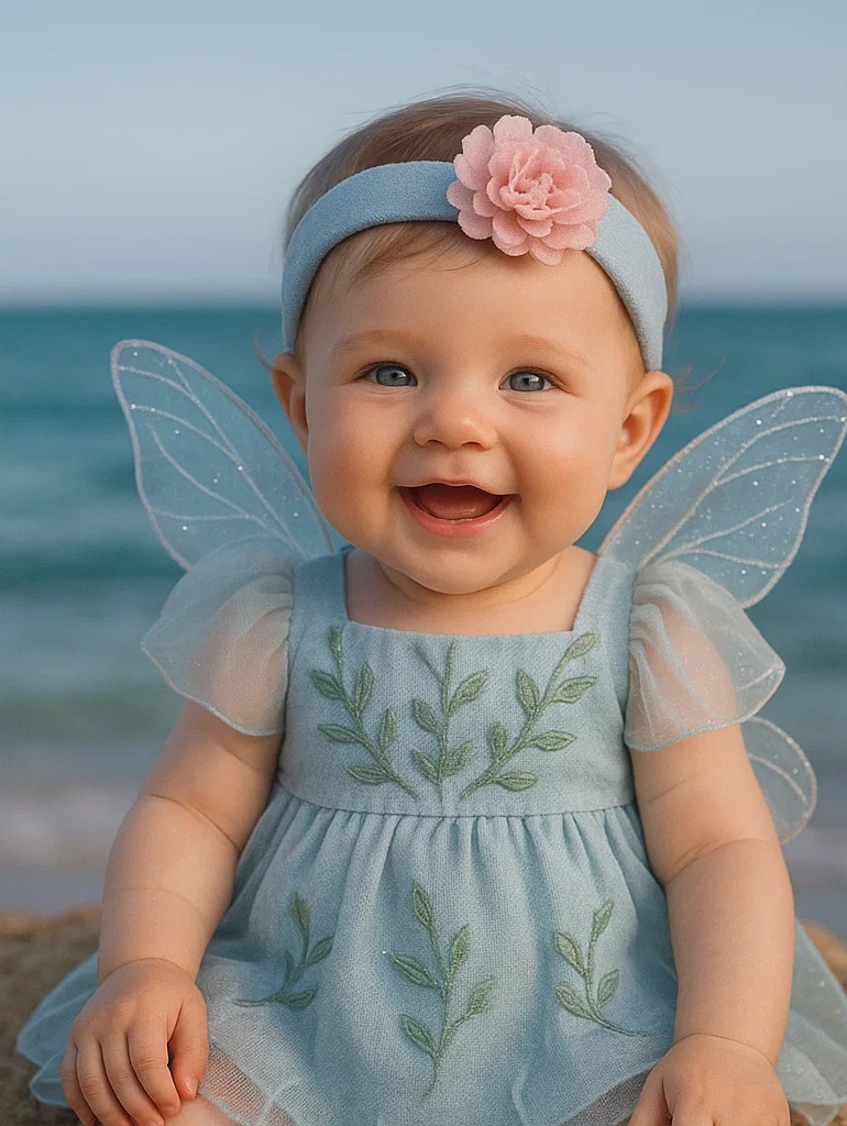Sweet Baby Headband with Pink Floral Accents