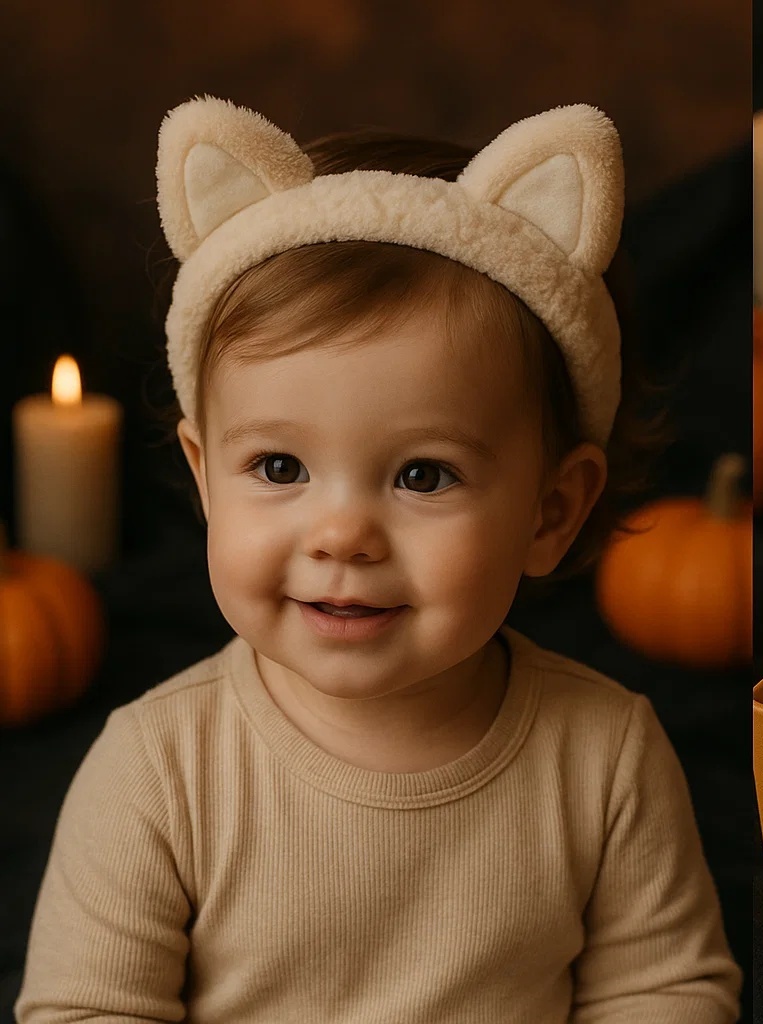 Bandeaux mignons pour bébés avec des jouets en peluche Halloween – parfaits pour les photos de bébé B端