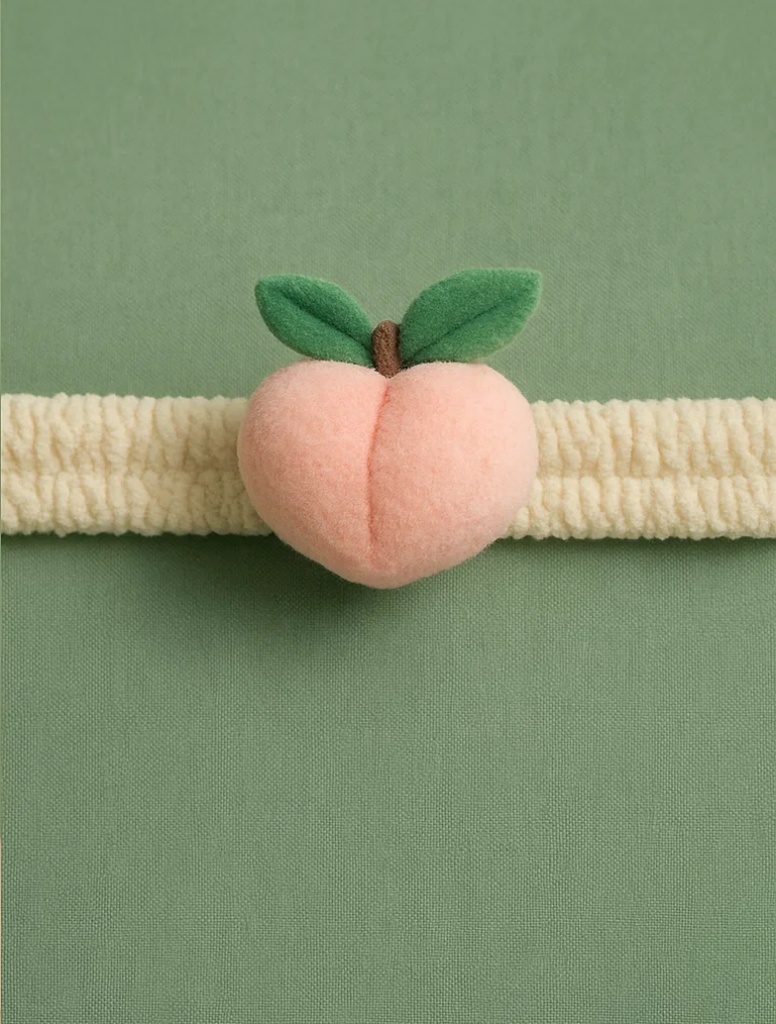 Peach-Themed Baby Headband