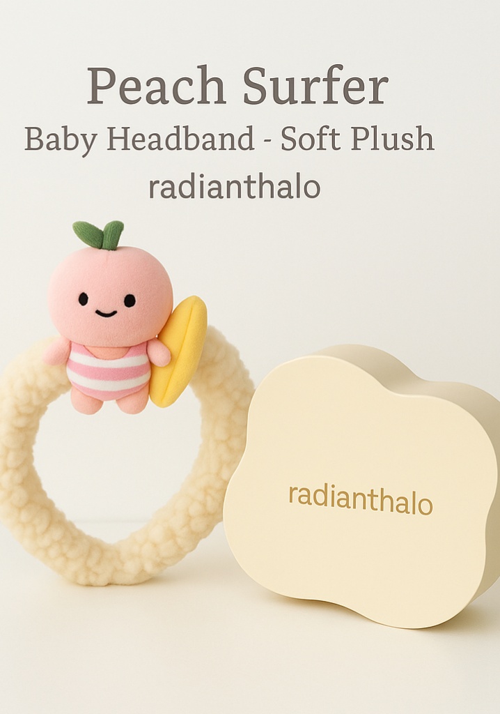 Diadema Bebé Concha Rosa - Suave Peluche