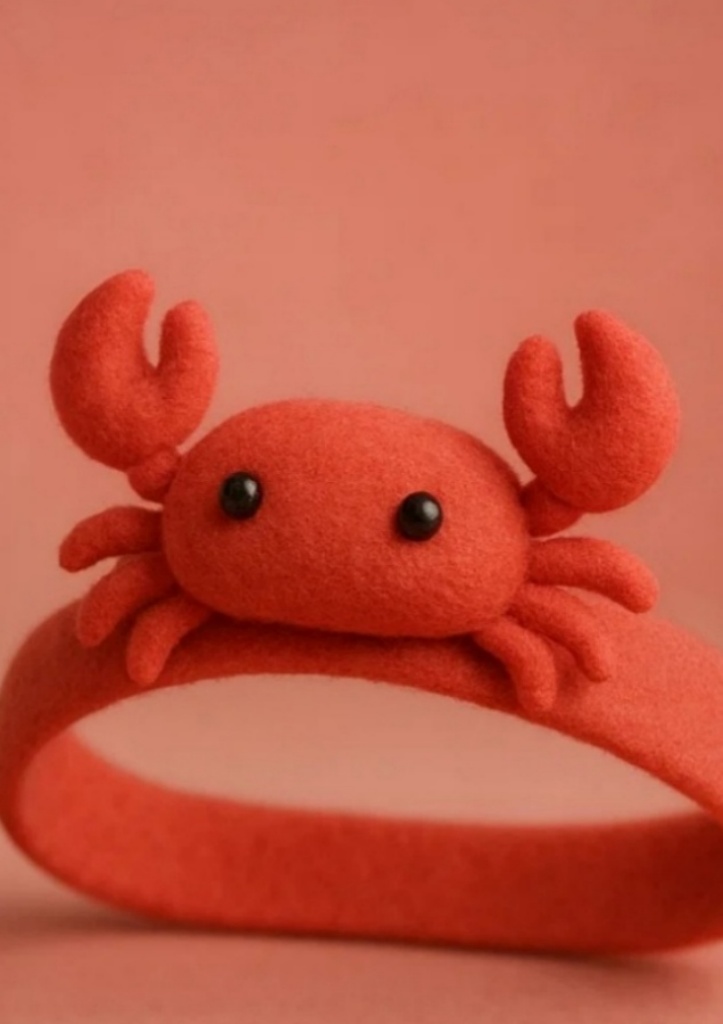 Smiling Crab Headband for Girls – Soft and Adorable Baby Accessory