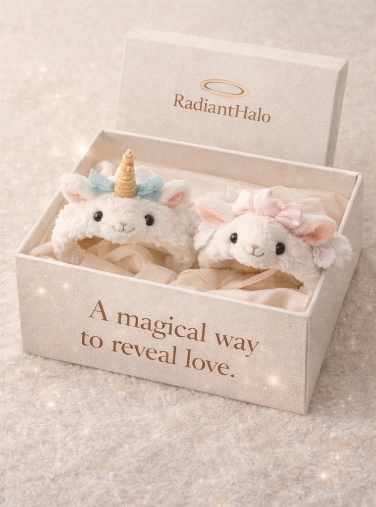 Unicorn & Lamb Detachable Baby Headband Set - Soft Cotton for Newborns