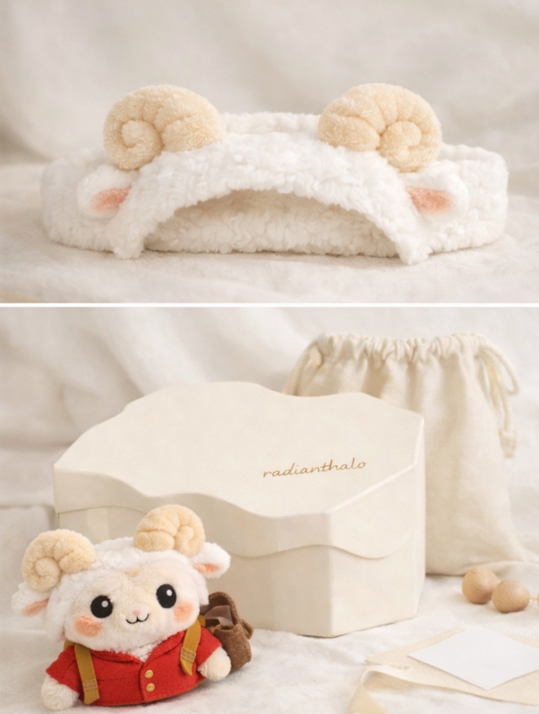 Ram Explorer Baby Headband with Adventure Plush Toy