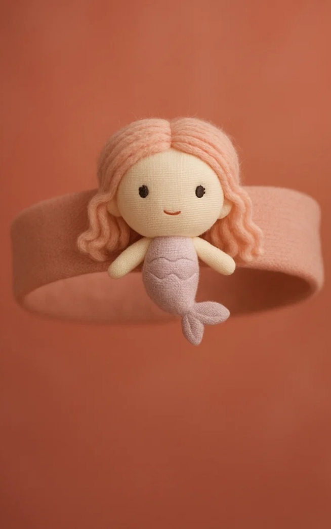 Lavender Mermaid Baby Headband – Cute and Comfy for Infants