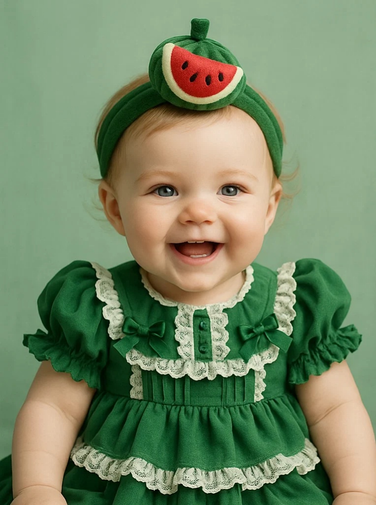 Watermelon-Themed Baby Headband