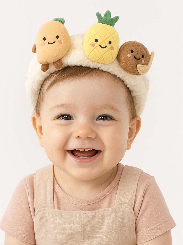Tropical Trio Baby Headband - Vibrant and Fun
